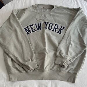 John Galt New York Graphic Oversized Sweater - Green